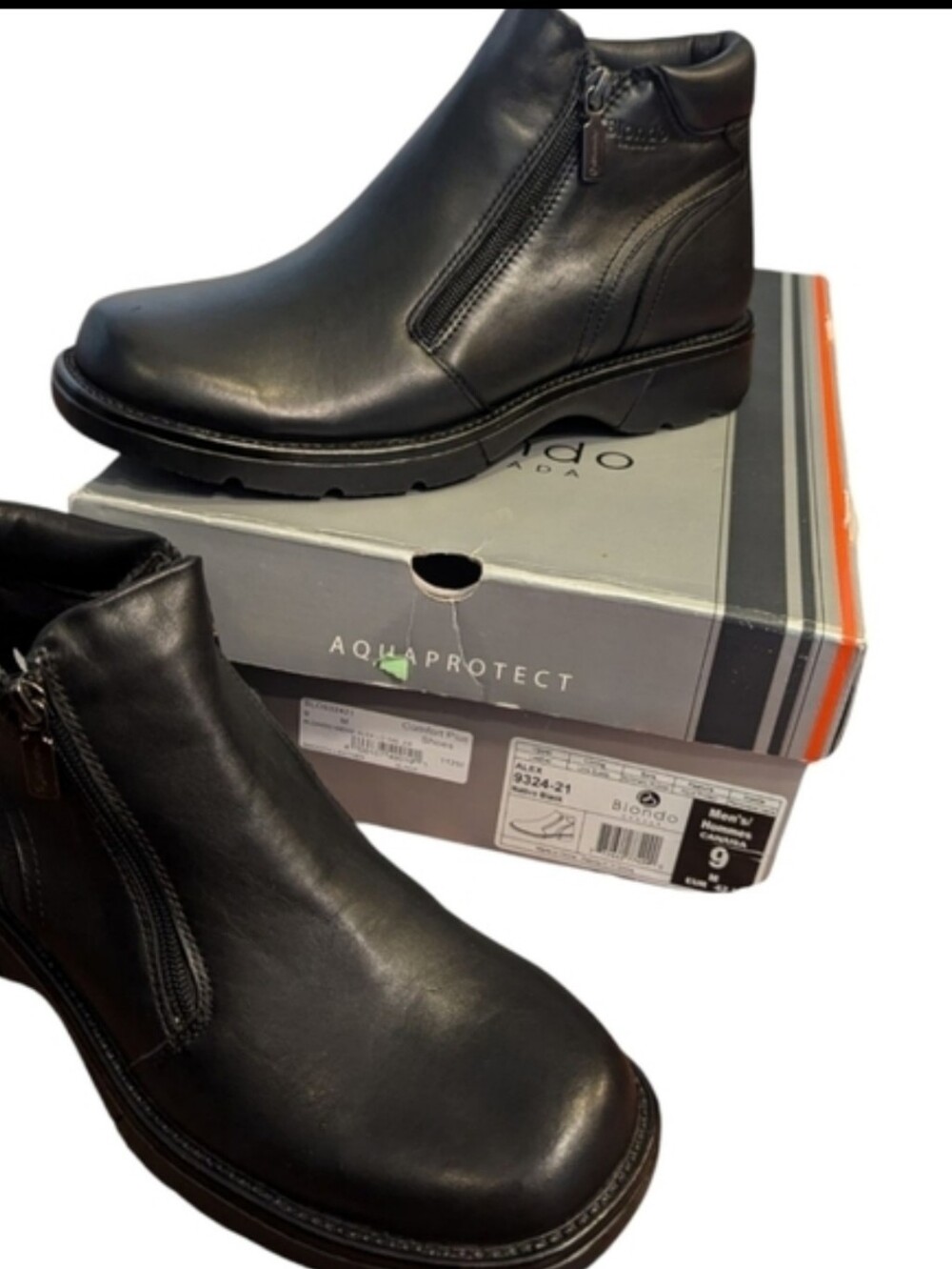 new Blondo Black Leather Alex Double Zip Comfy Chukka Boots NWT Sz 9